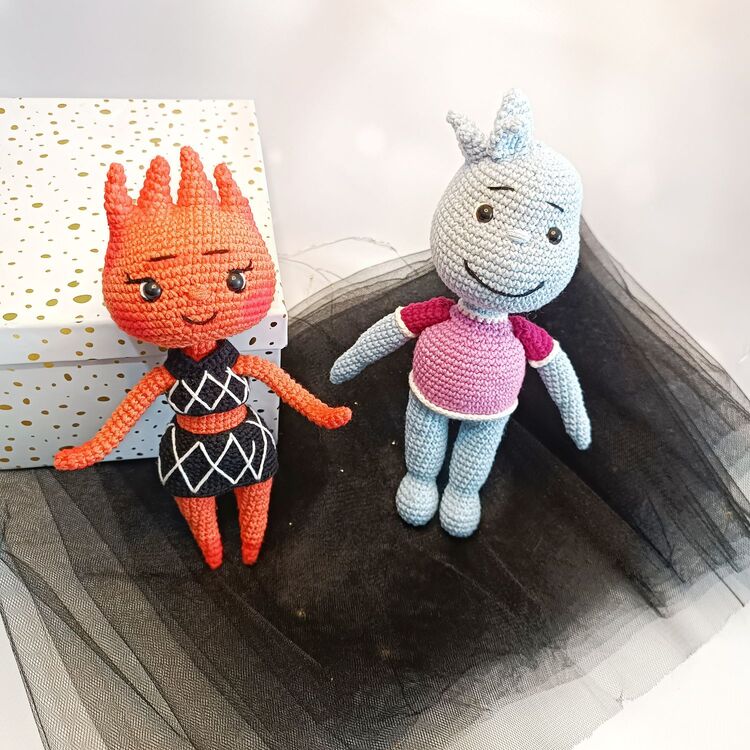 Ember Y Wade Amigurumi PDF Tarif (pattern)