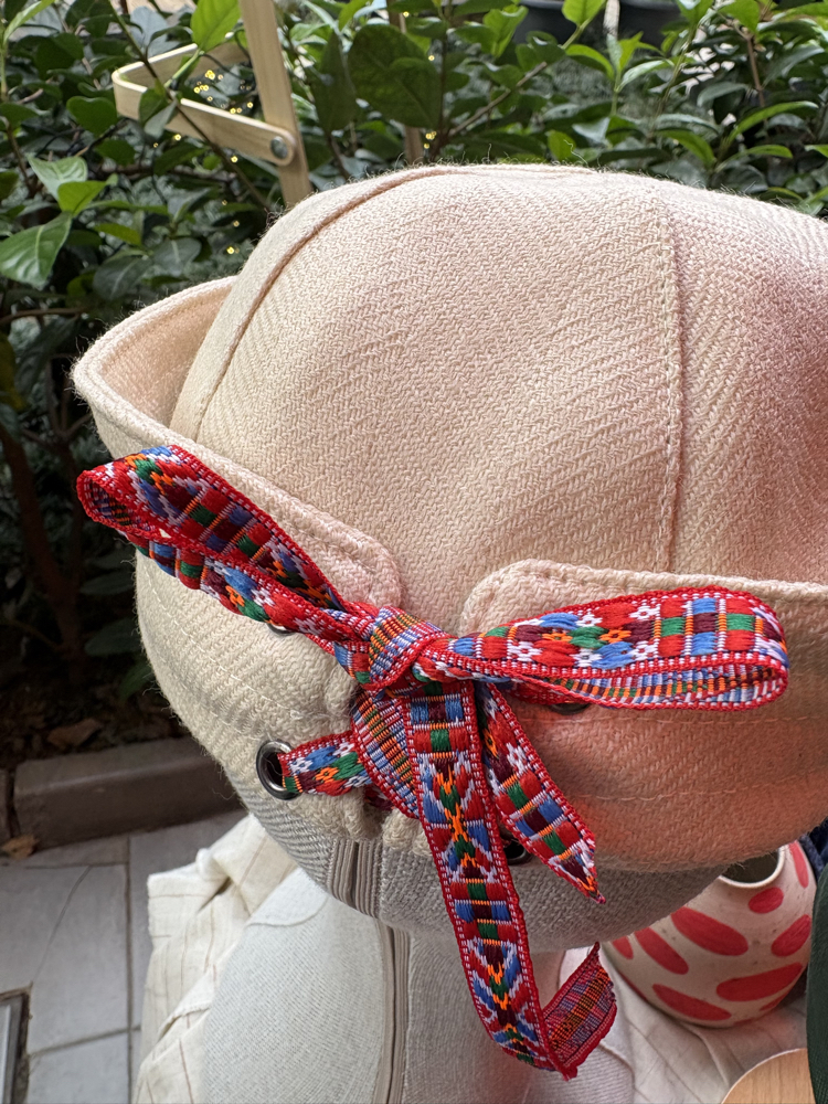Beige Wool Sailor Hat