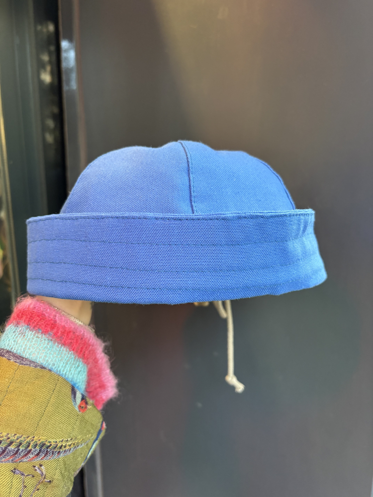 Blue Cotton Sailor Hat