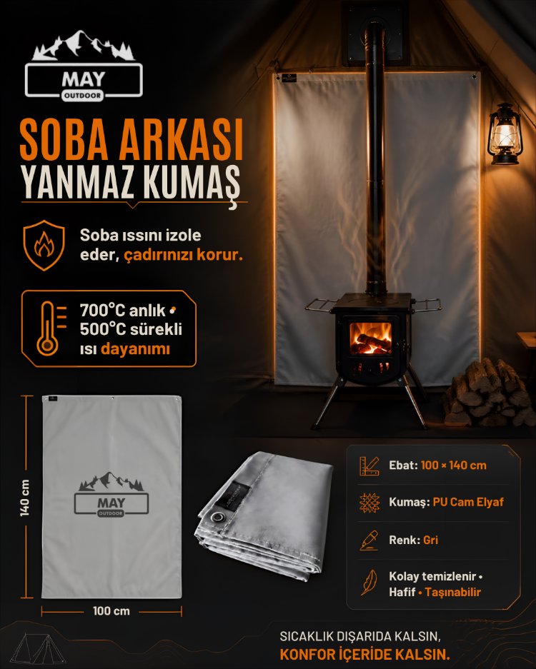 soba Arkası yanmaz kumaş