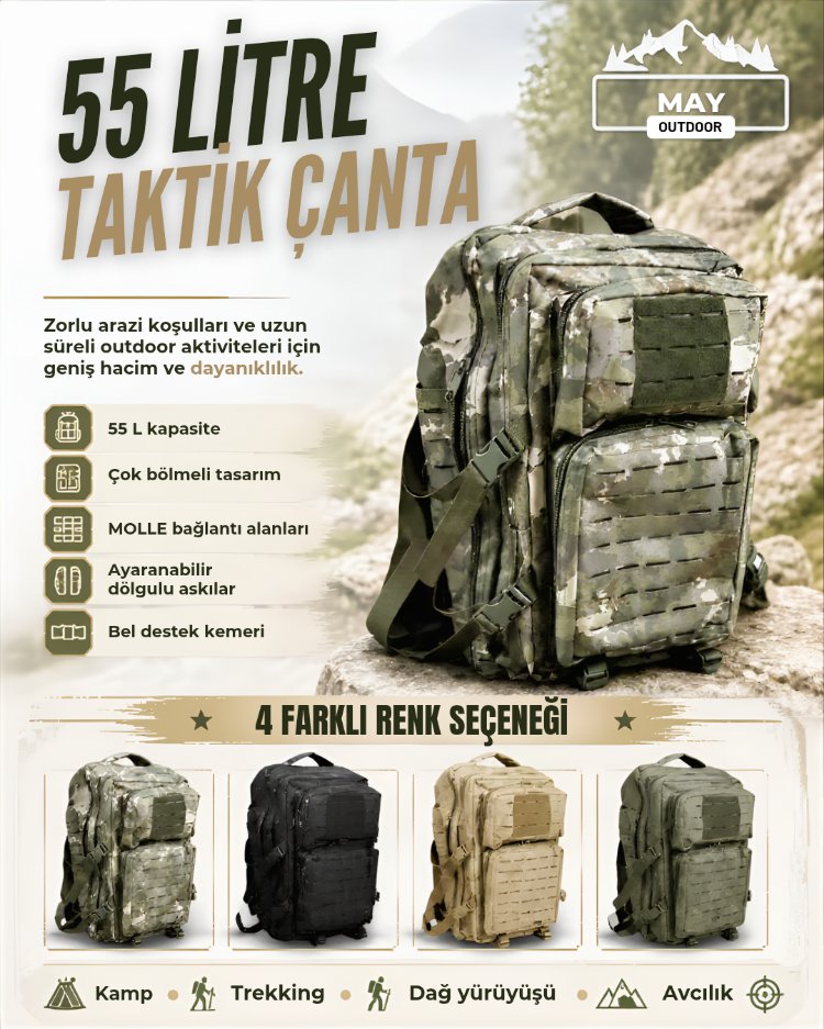 55 LT Taktik Çanta