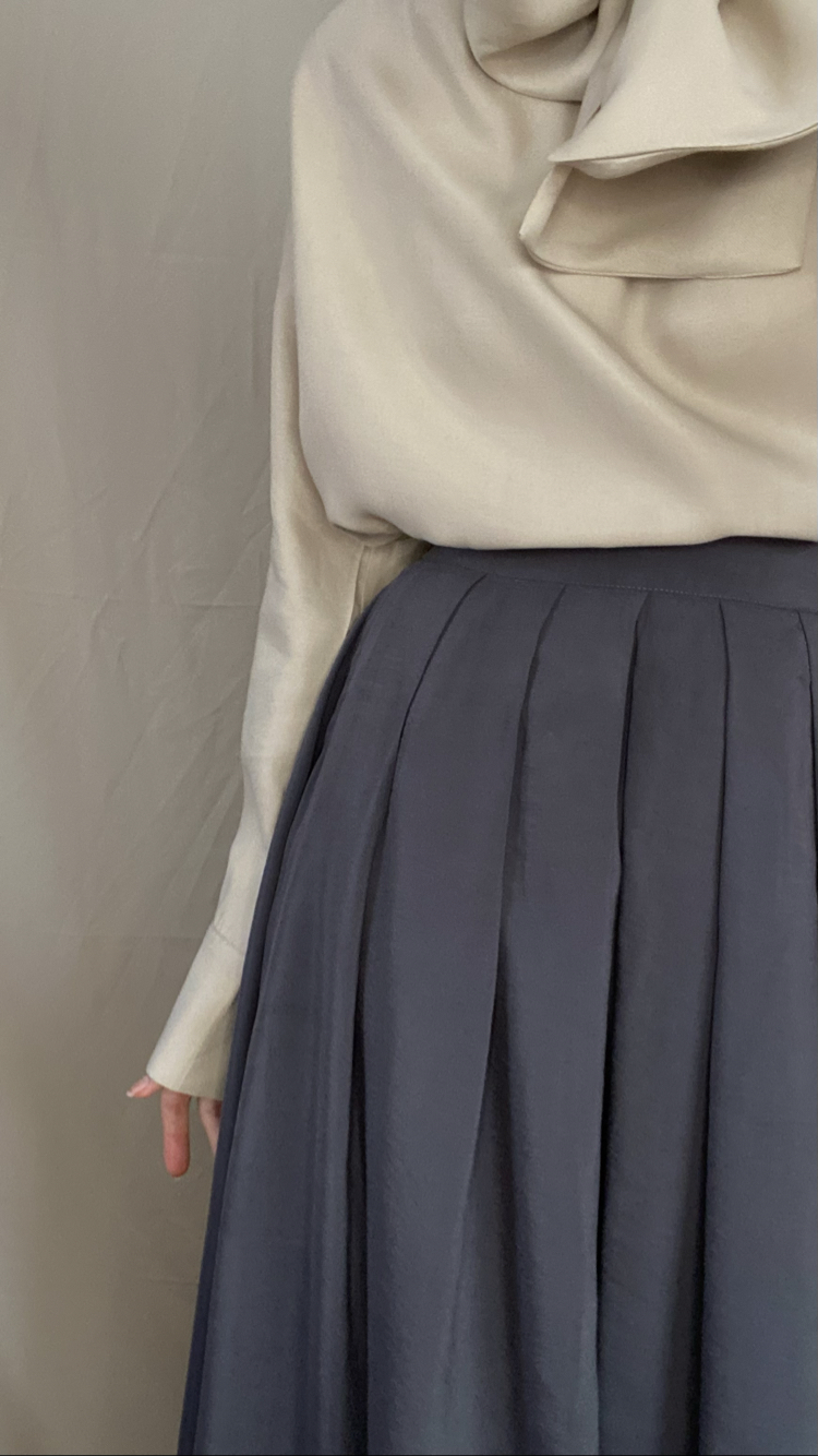 Cotton Lacivert Etek