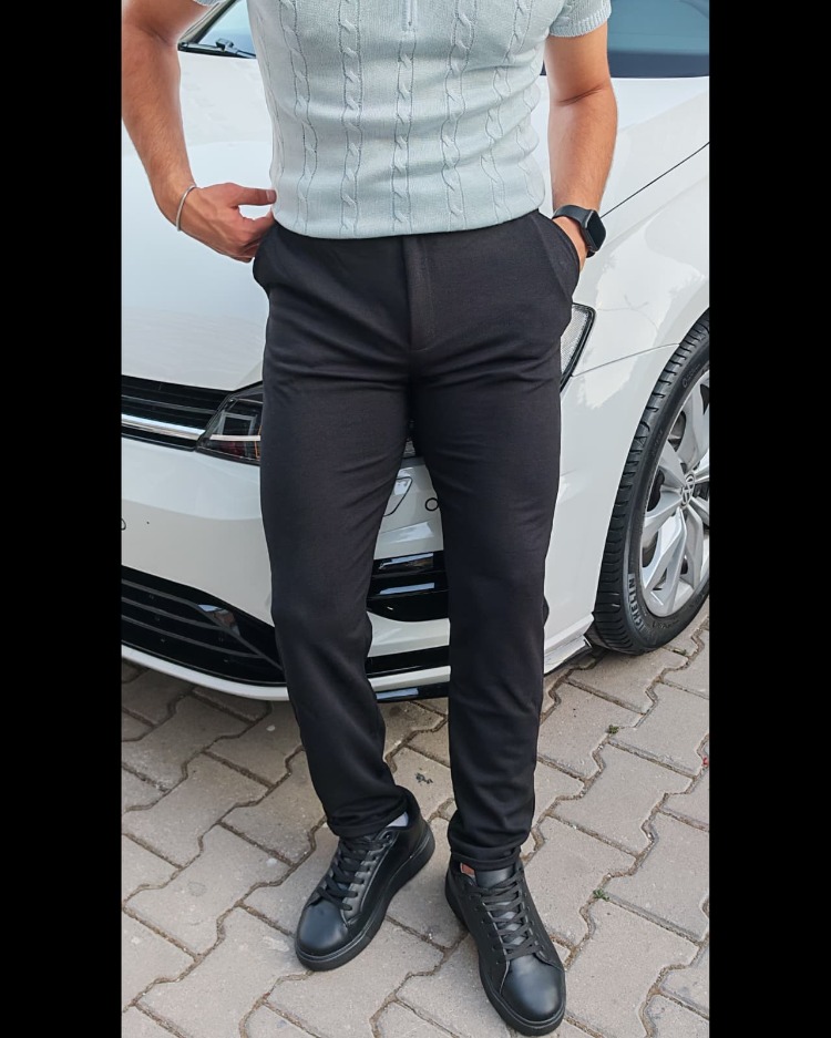  Premium Likralı Jogger Pantolon-Siyah