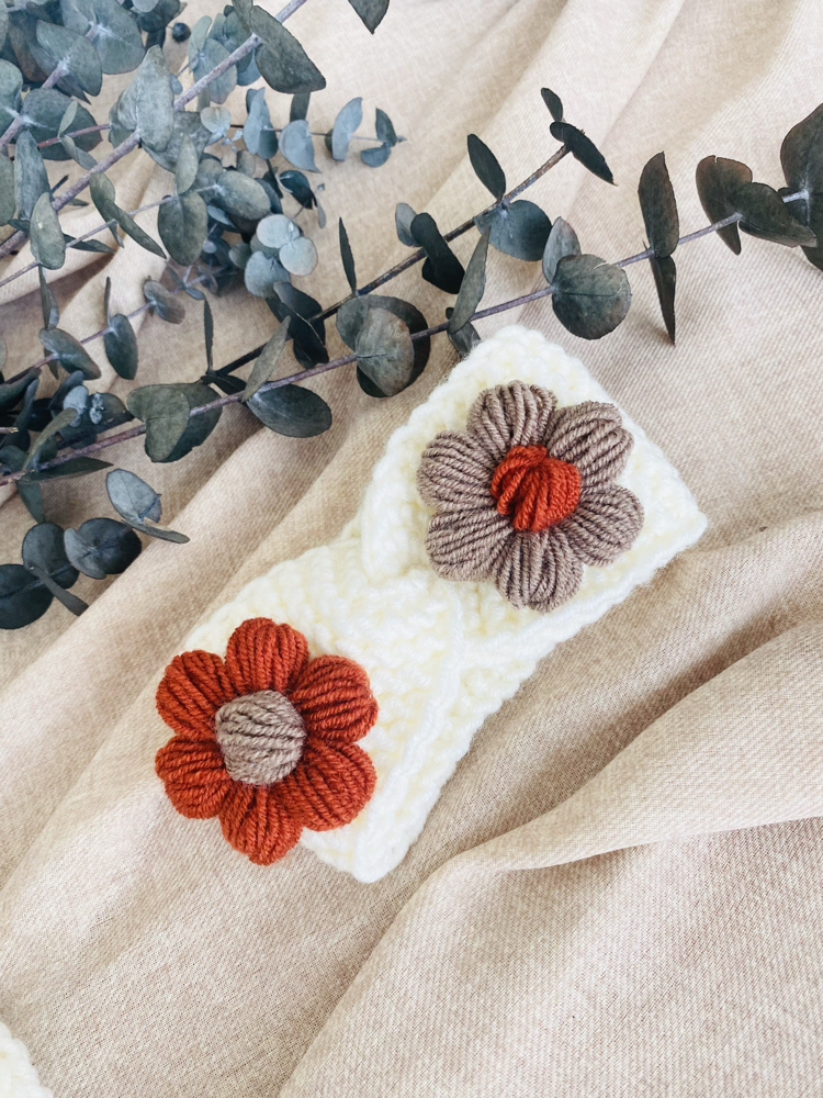 Çiçek Aplikeli El Örgüsü Bebek Seti – Hırka Etek Bandana