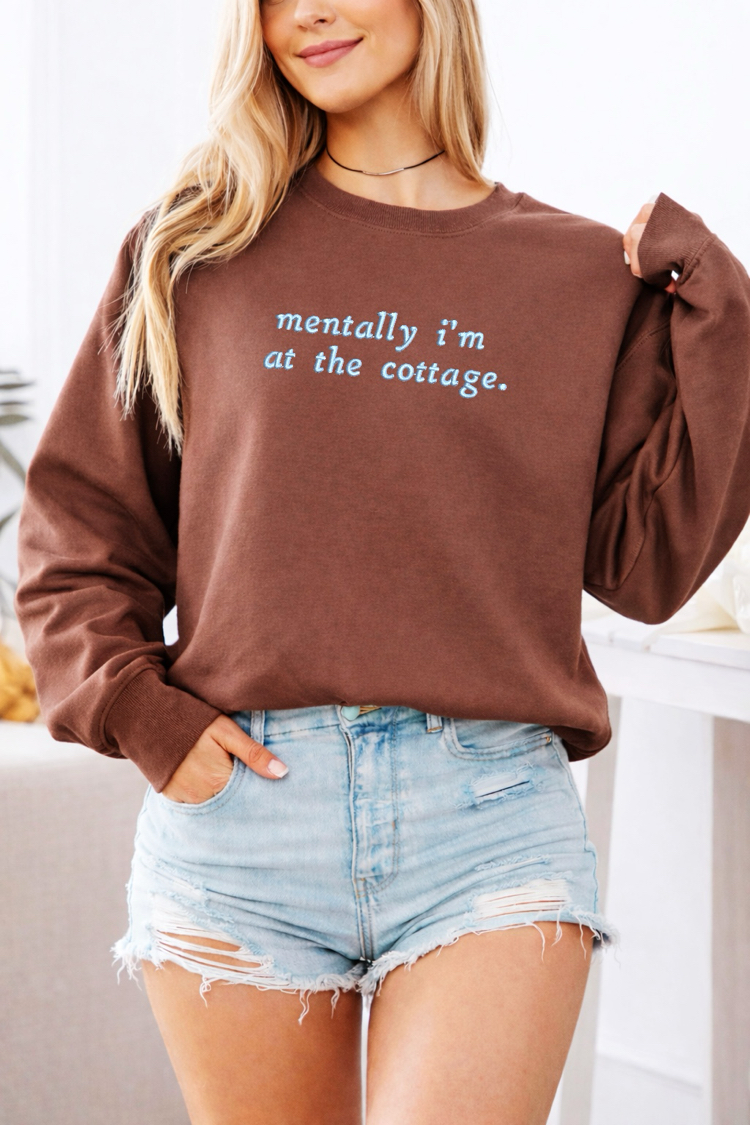Mentally Cottage Nakışlı Sweatshirt
