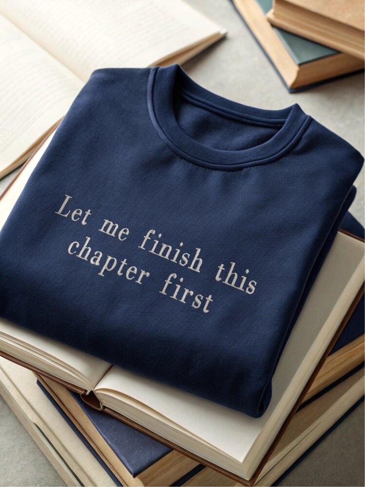 “Bir bölüm daha” Nakışlı Sweatshirt