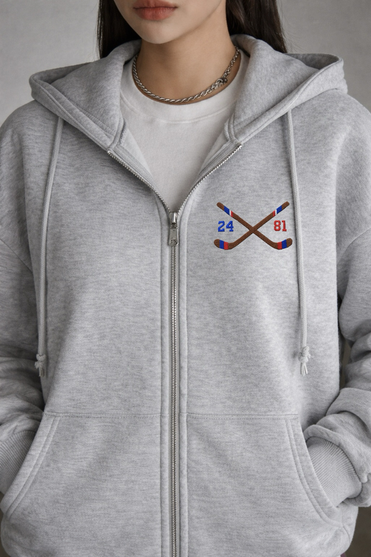 Heated Rivalry Fermuarlı Hoodie