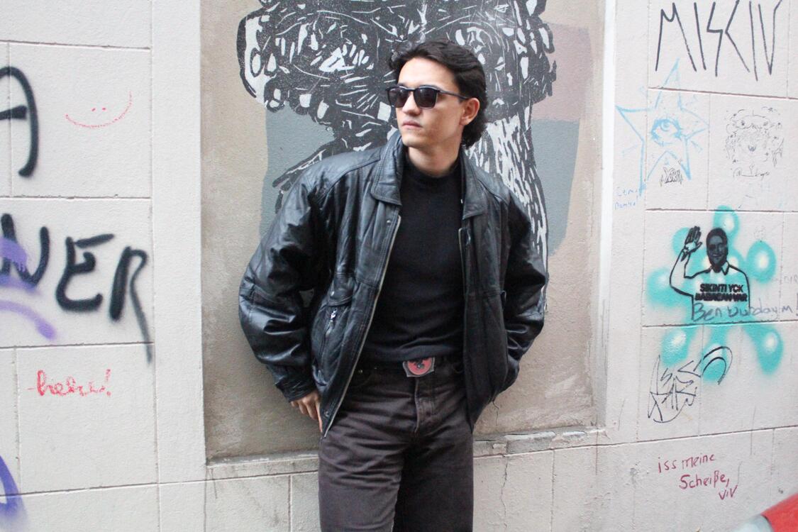 vintage bomber deri ceket