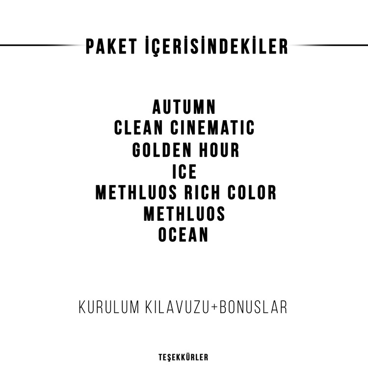 Mehmet Üzüm | Cinematic Luts Pack