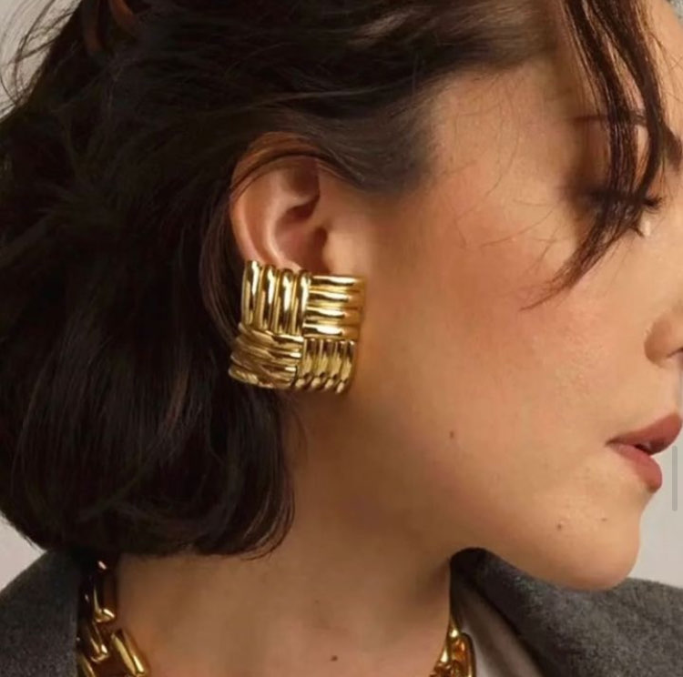 Kare Örgü Model Küpe