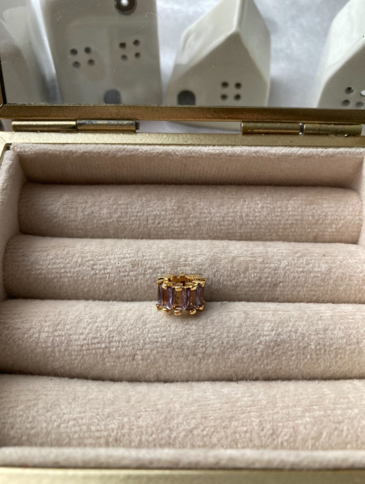 Mor Baget Taşlı Pandora Charm