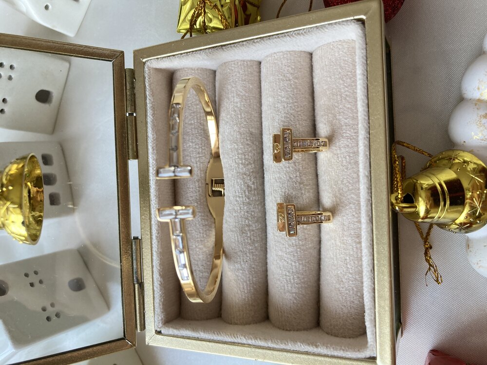 Baget Taşlı Tiffany T Küpe