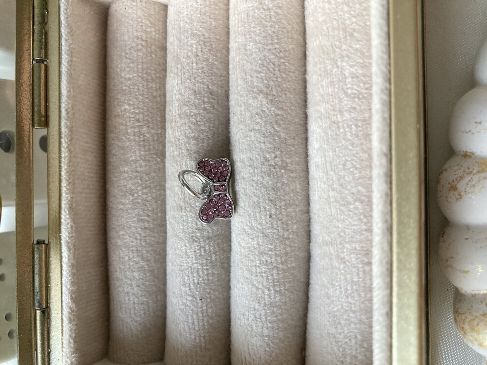 Pembe Taşlı Minnie Taç Pandora Charm