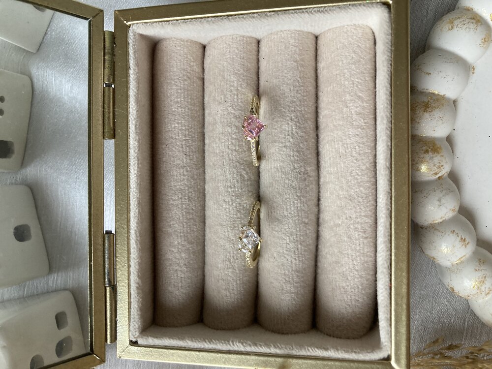 Pembe Taşlı Kalp Pandora Yüzük
