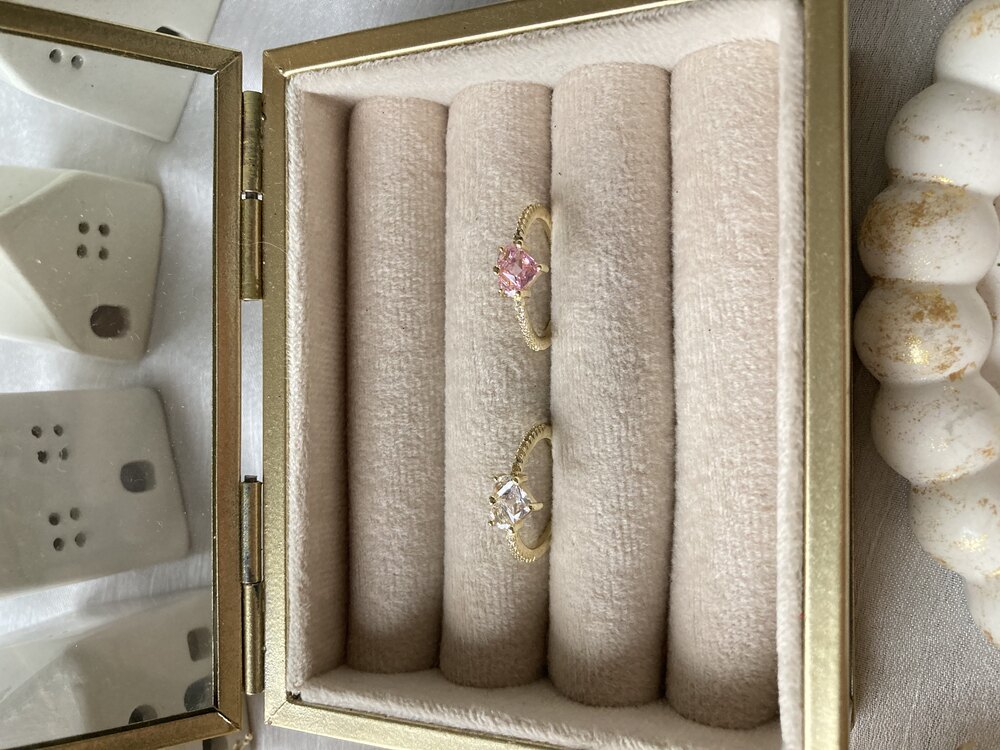 Pembe Taşlı Kalp Pandora Yüzük