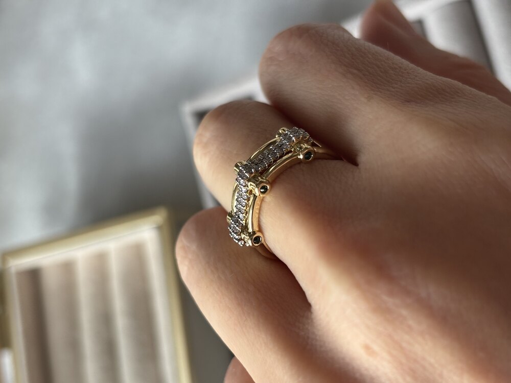 Baquette Model Köşeli Taşlı Yüzük