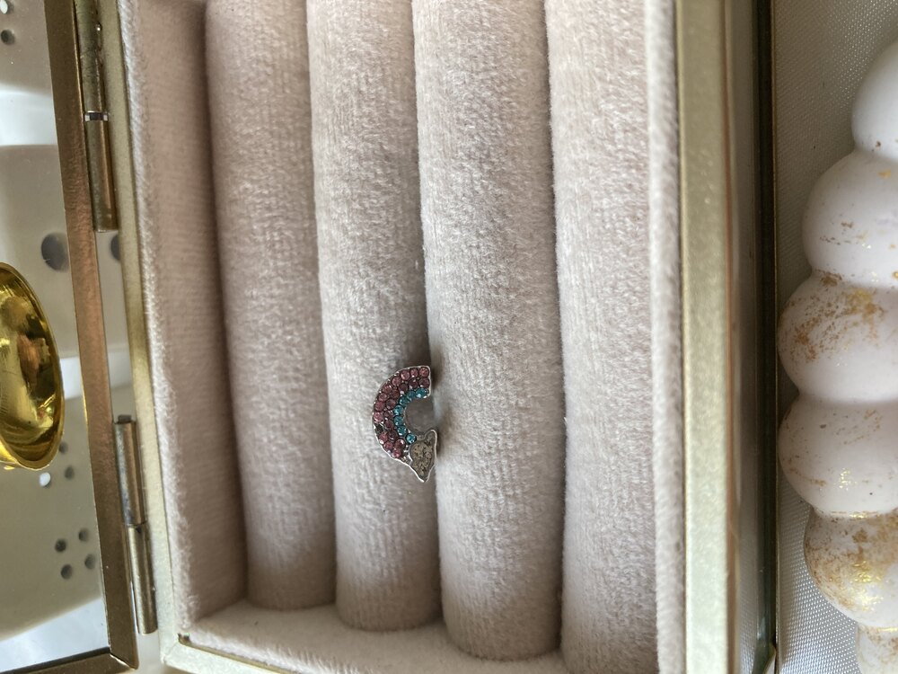 Pembe Mavi Taşlı Gökkuşağı Pandora Charm