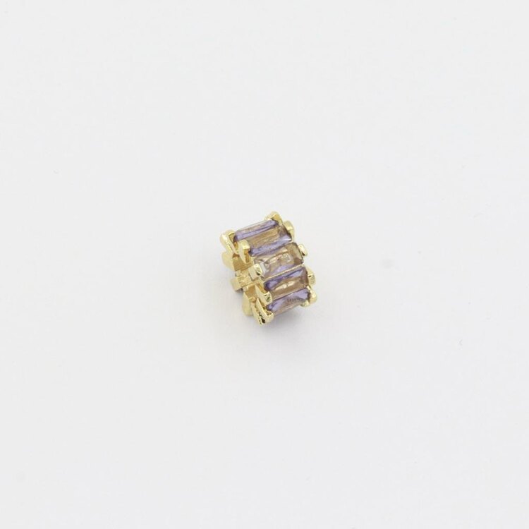 Mor Baget Taşlı Pandora Charm
