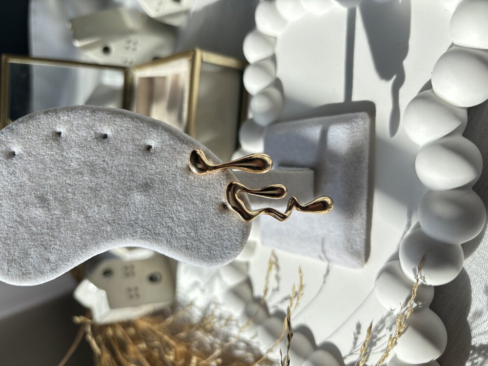 Tasarım Gold Küpe 