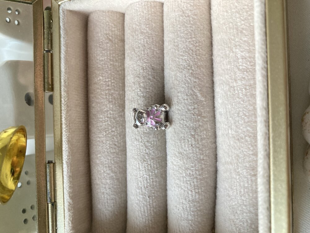 Pembe Kurdeleli Ayıcık Pandora Charm