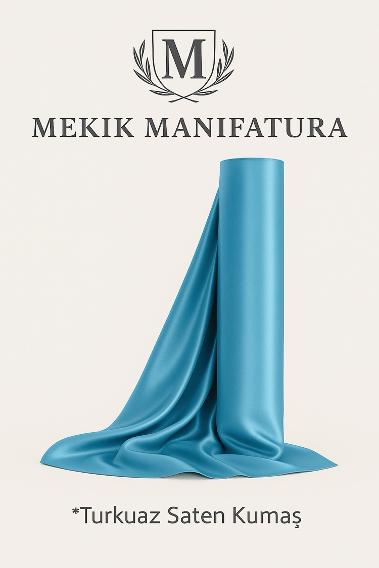 SATEN KUMAŞ TURKUAZ MAVİ