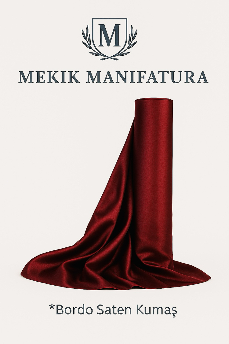 SATEN KUMAŞ BORDO