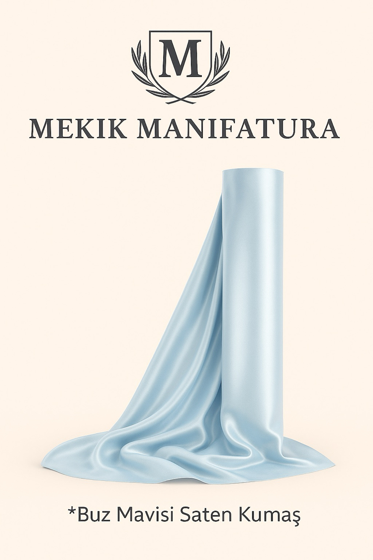 SATEN KUMAŞ BUZ MAVİSİ