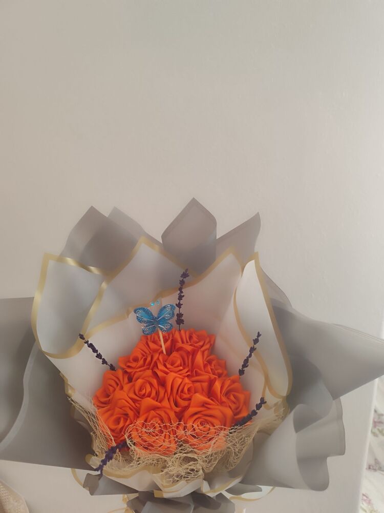 kurdele gül buketi 