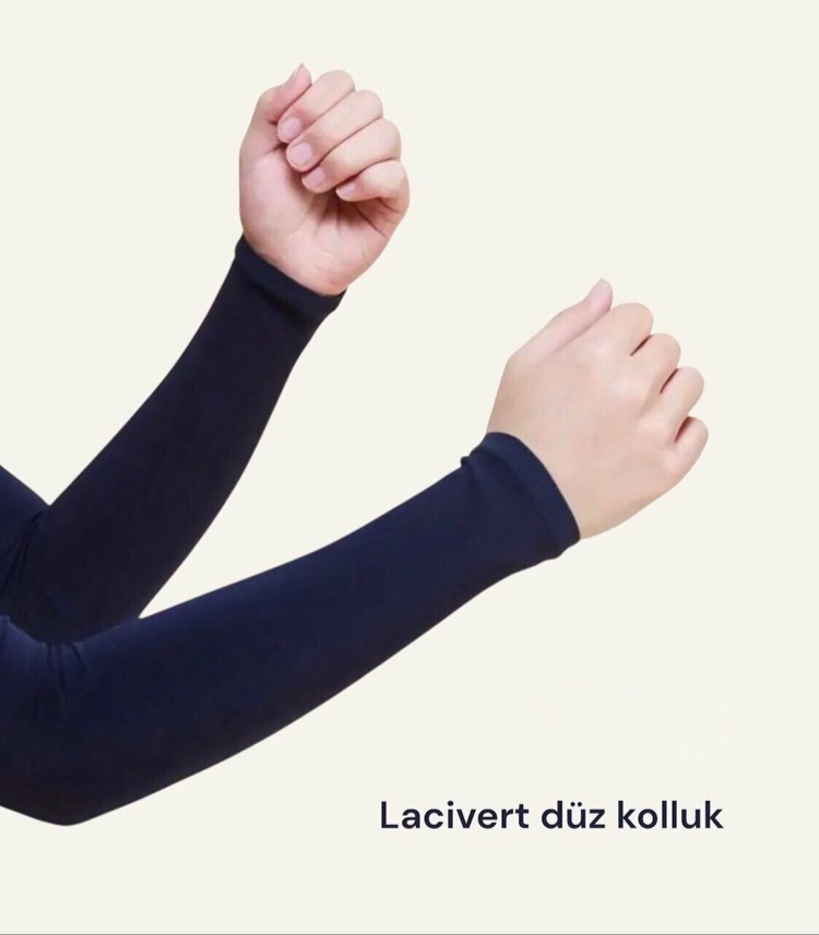 Lacivert düz kolluk