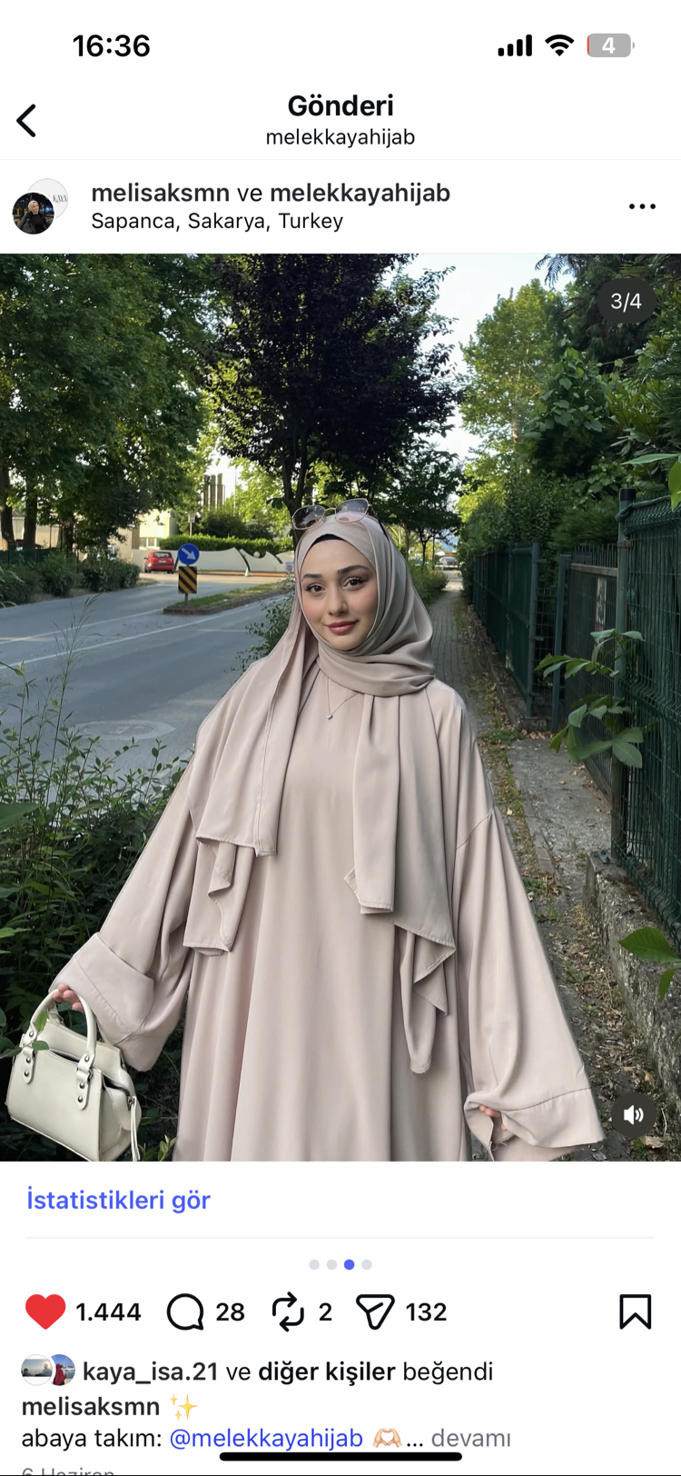 Bej abaya takım