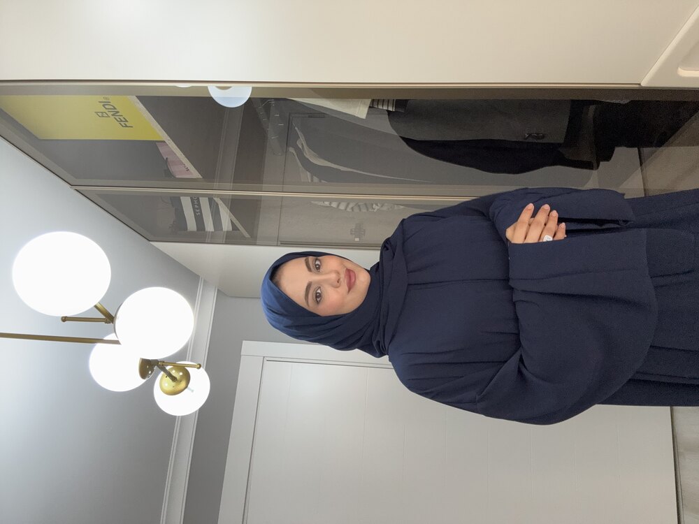 Lacivert melek abaya takım