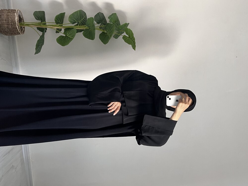 Siyah abaya takım