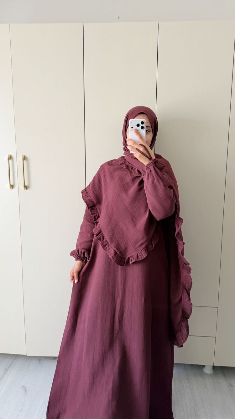 Bordo Müslin takım