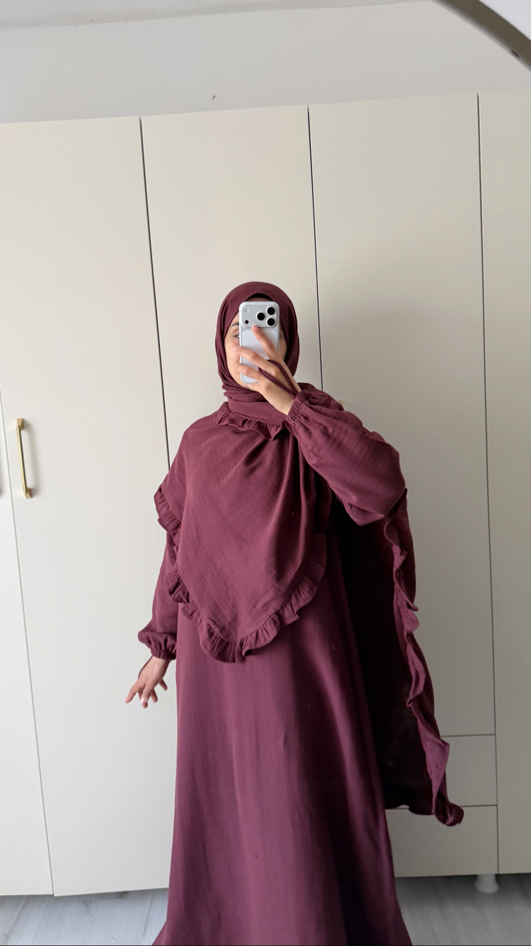 Bordo Müslin takım