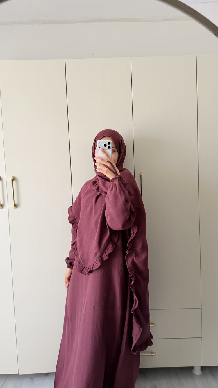 Bordo Müslin takım