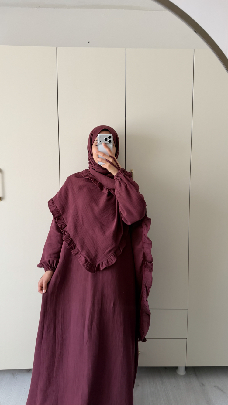 Bordo Müslin takım