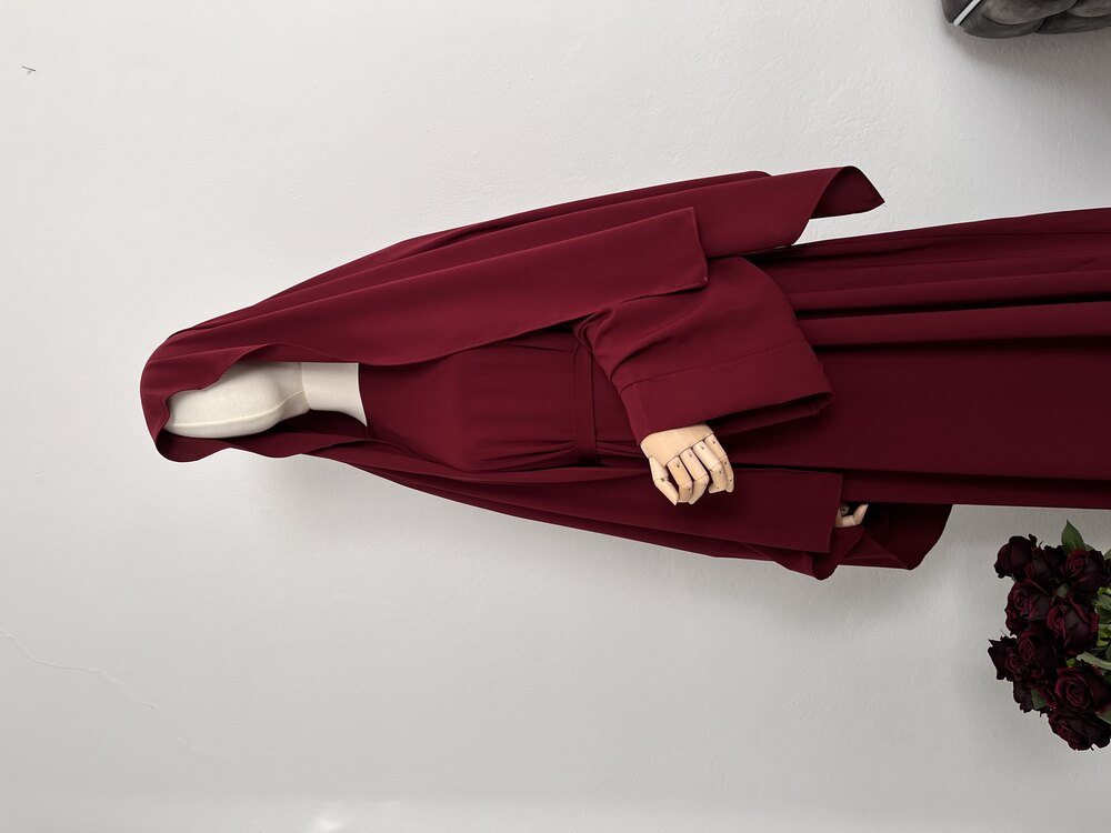 Bordo abaya takım