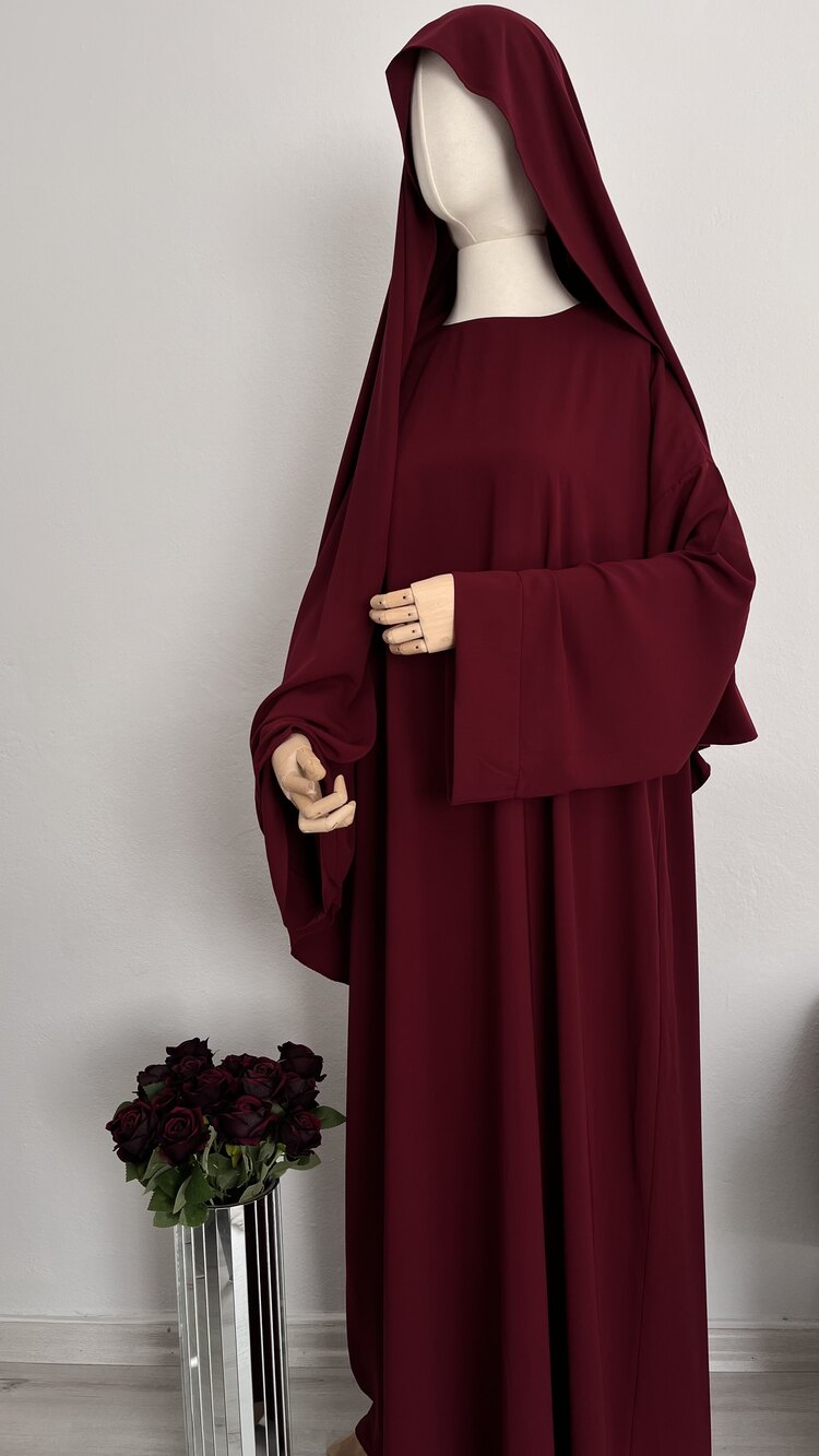 Bordo abaya takım
