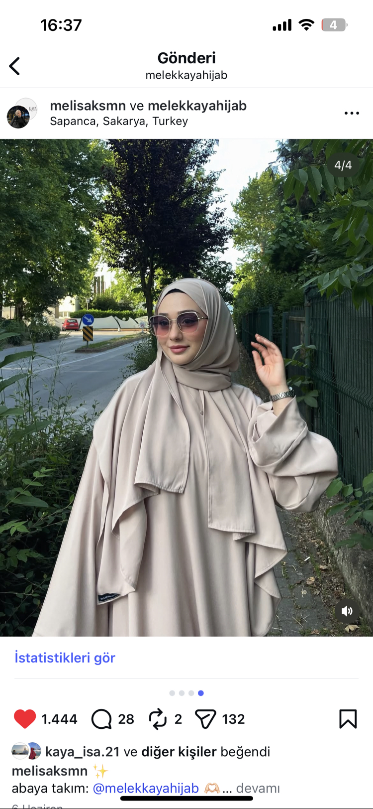 Bej abaya takım