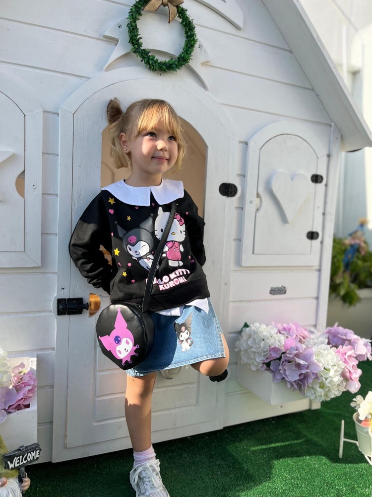 Kuromi ve Hello Kitty çantalı takım