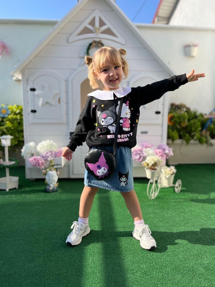 Kuromi ve Hello Kitty çantalı takım