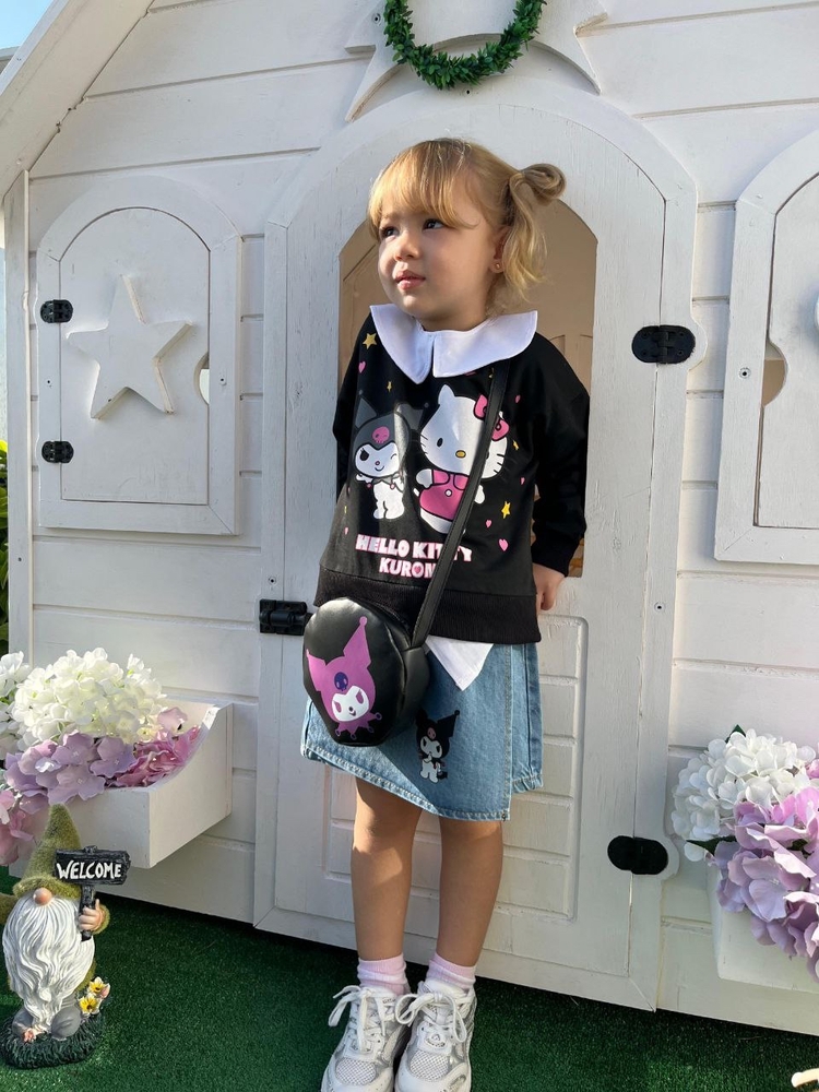 Kuromi ve Hello Kitty çantalı takım