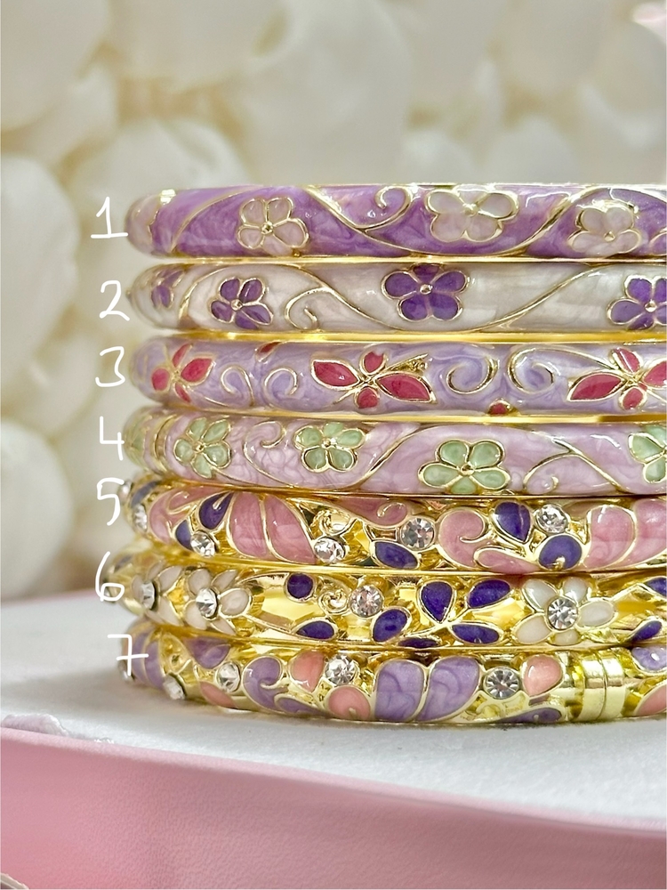Mineli Cloisonne Bilezik | İnce