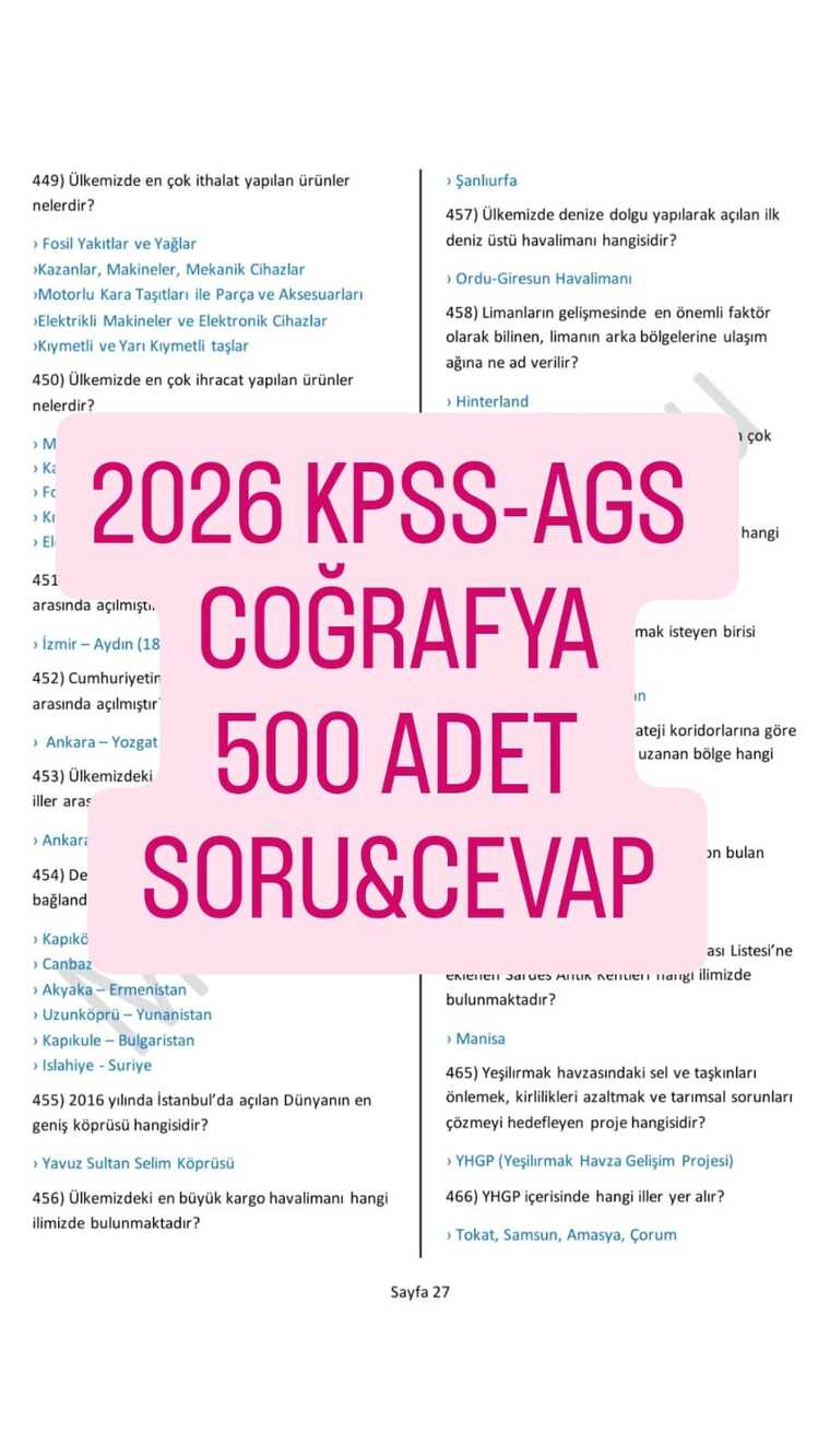 2500 ADET SORU CEVAP KPSS GENEL KÜLTÜR SETİ TARİH-COĞRAFYA-VATANDAŞLIK