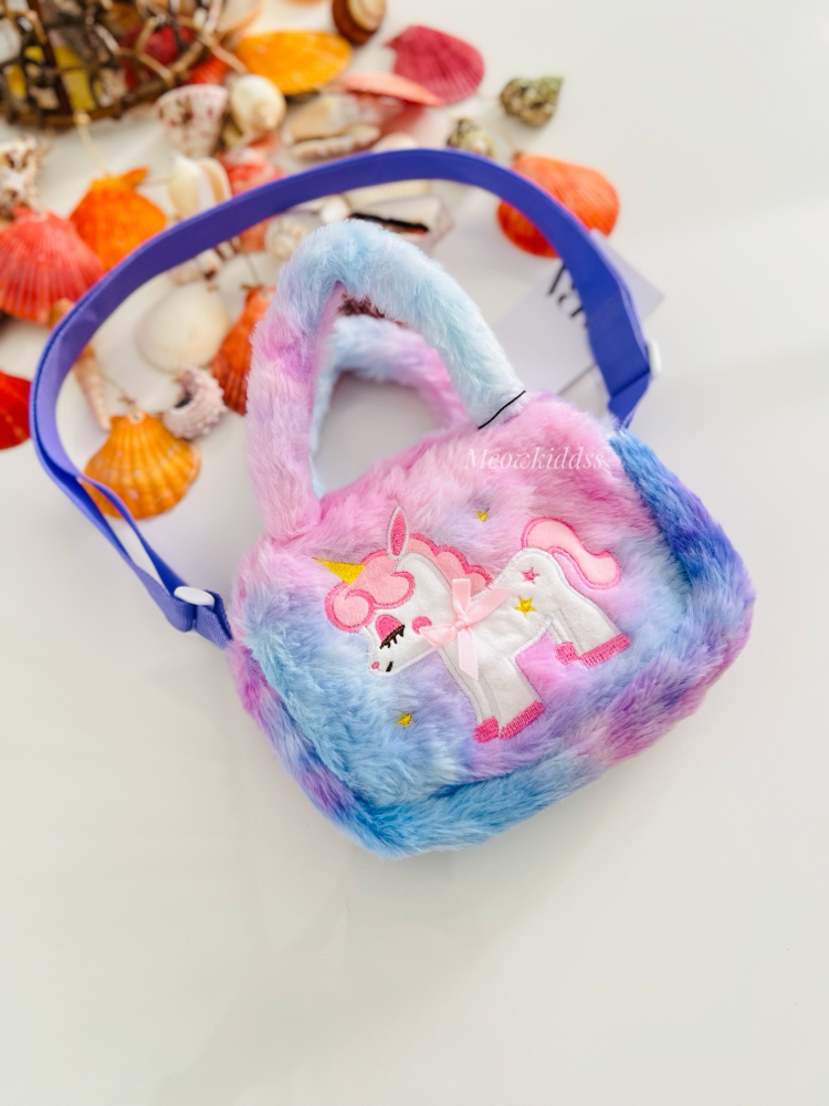 LİLA UNİCORN PELUŞ ÇANTA