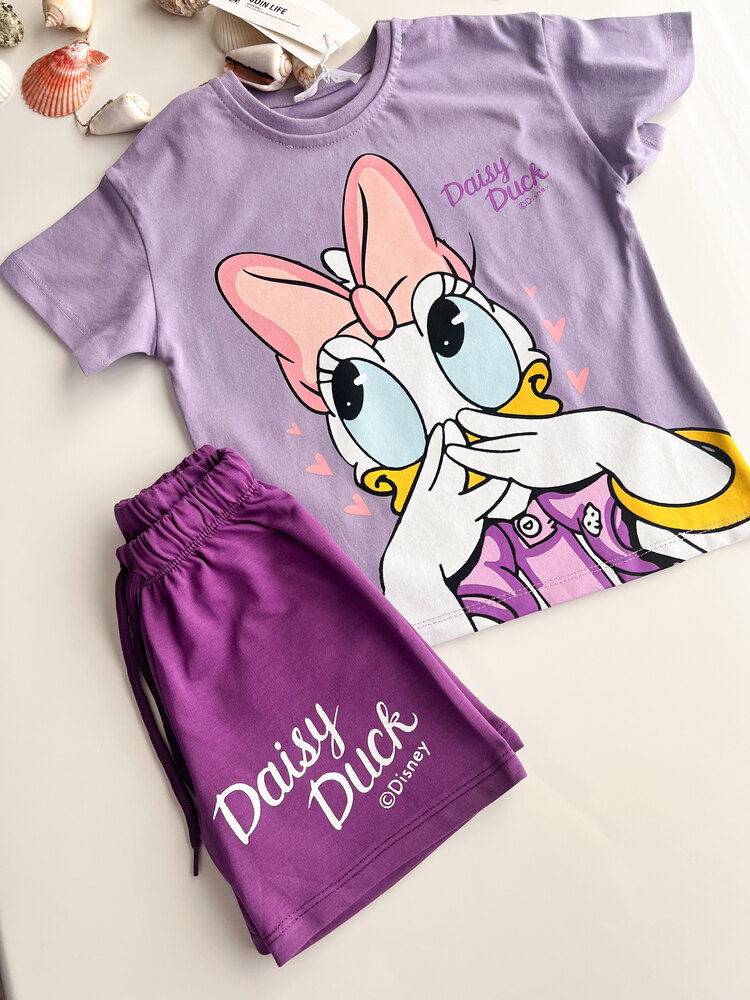 DAİSY DUCK DESENLİ ŞORTLU TAKIM