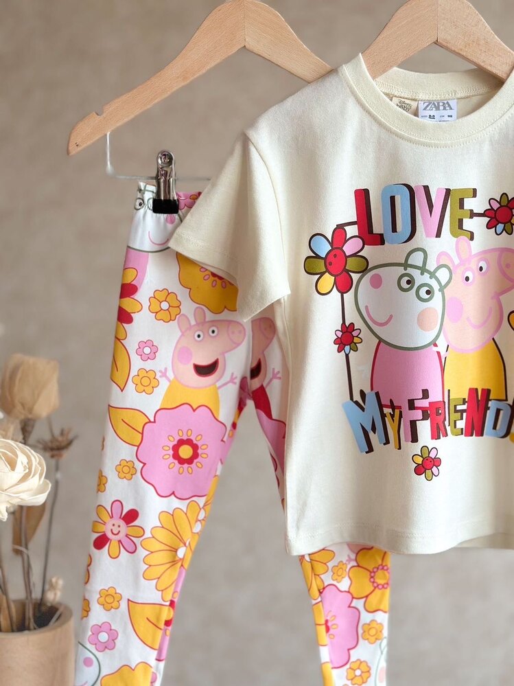 PEPPA PİG DESENLİ TAYTLI TAKIM