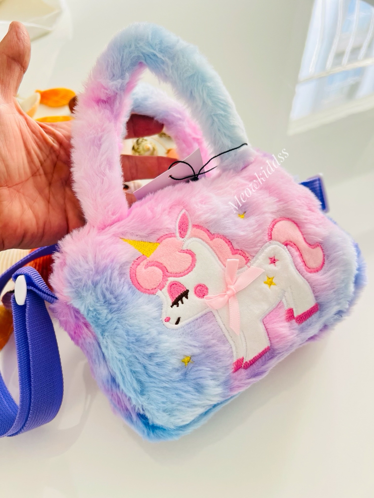 LİLA UNİCORN PELUŞ ÇANTA