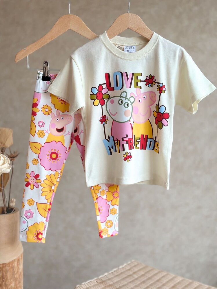PEPPA PİG DESENLİ TAYTLI TAKIM