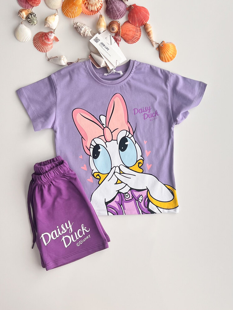 DAİSY DUCK DESENLİ ŞORTLU TAKIM